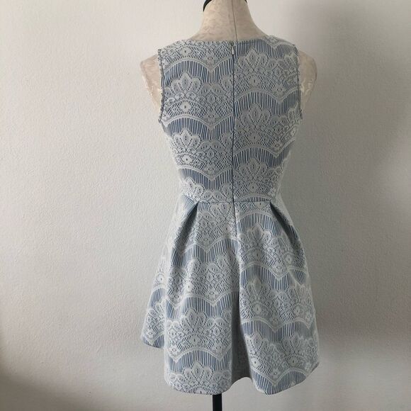 Windsor Pastel blue lace skater dress - Picture 5 of 5